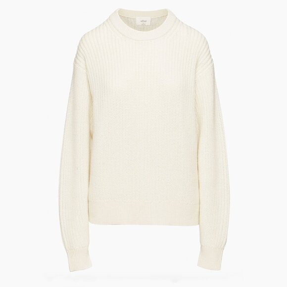 Aritzia Wilfred Wool Cotton Rib Knit Oversized Sweater - Picture 1 of 8